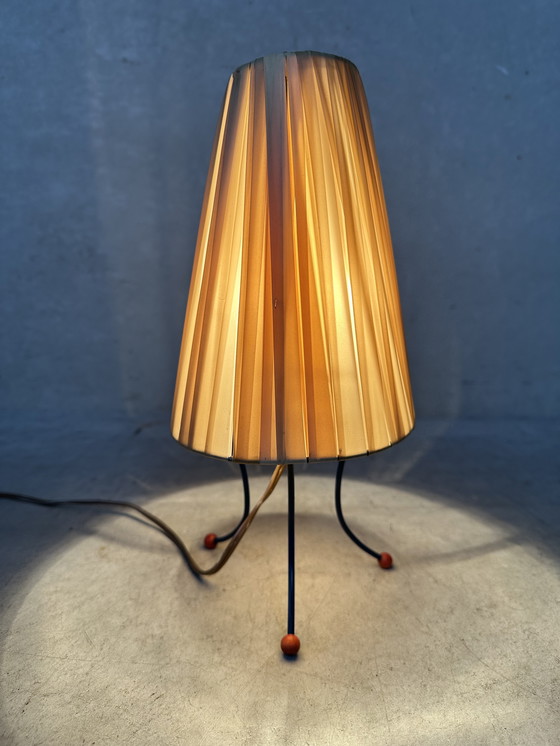 Image 1 of 1950's tripod table lamp