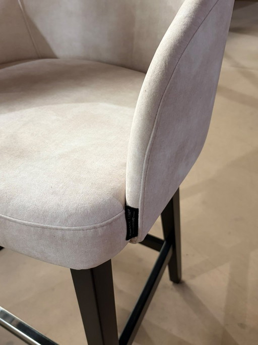 Counterstoel beige met zwarte poten 2 stuks – barkrukken, Wood (photo 2 of 8)