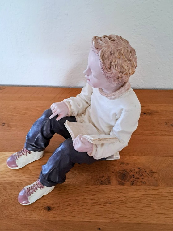 Vintage CALLEK Figurine - Young Boy Reading – Decorative Objects (photo 10 of 12)
