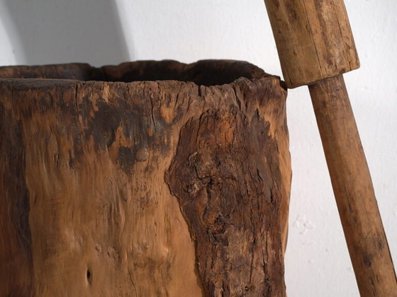 Large antique wabi-sabi style mortar and pestle (c.1920) #78 – Decorative Objects (photo 23 of 40)