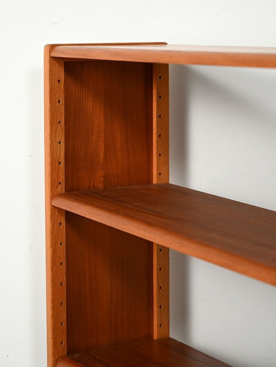 Image 1 of Scandinavian oak and teak bookshelf with adjustable shelves