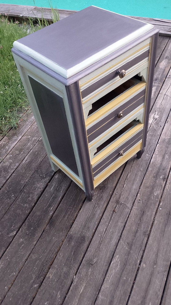 Image 1 of Restored and repainted vintage-style chest of drawers