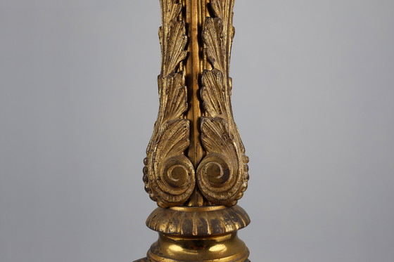 Image 1 of Grande portacandele da chiesa in bronzo e rame del XVIII secolo, Francia