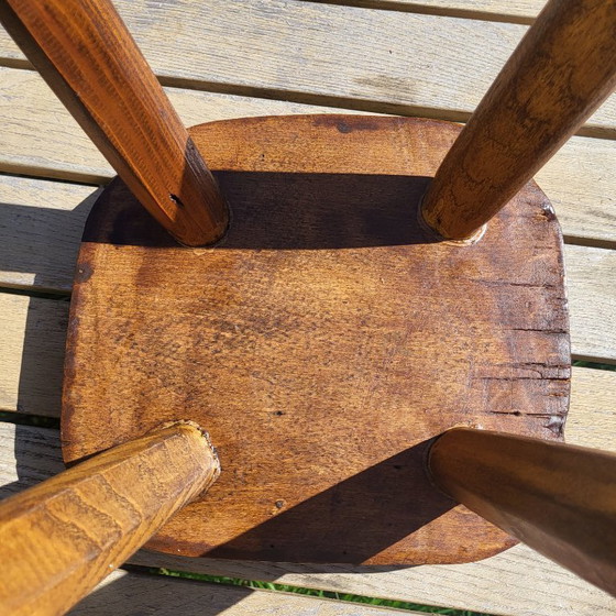 Image 1 of Milking Stool, Brutalist Shepherd in Solid Wood