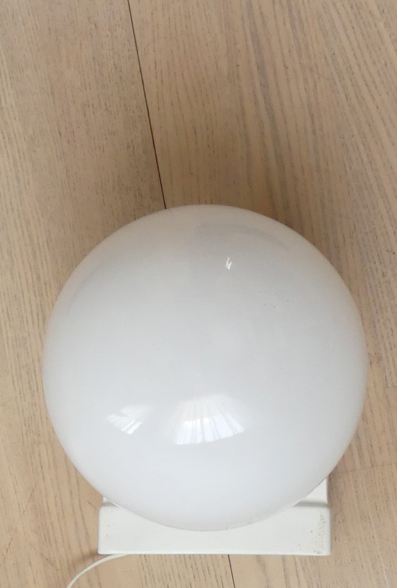 Image 1 of Ceramic sphere lamp, wall light, sphere lamp, white opal glass, 1930s, UK1aeb