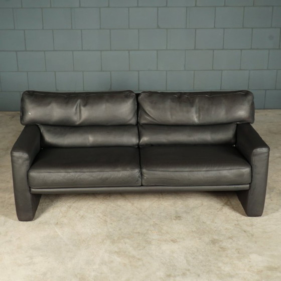 Image 1 of Design zithoek/zitgroep – zwart leder – Brühl