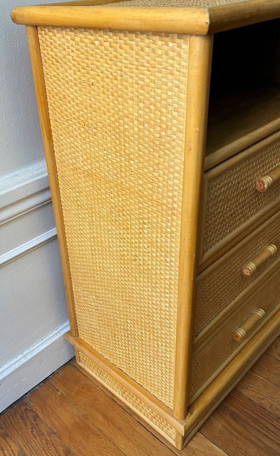 Image 1 of Kleine ladekast van rotan en bamboe