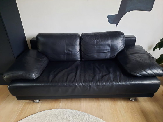 Image 1 of Design salotto in pelle nappa nera Rolf Benz