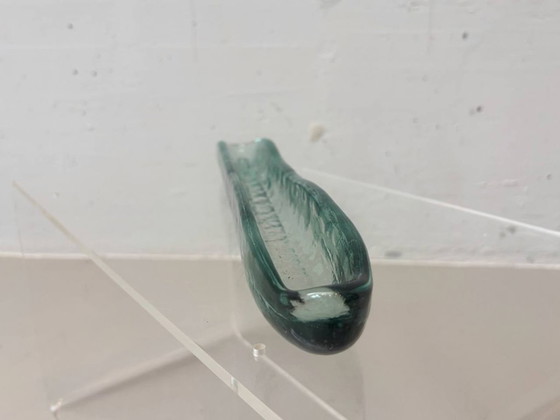 Image 1 of Oblong bowl made of mouth-blown glass, 1970s