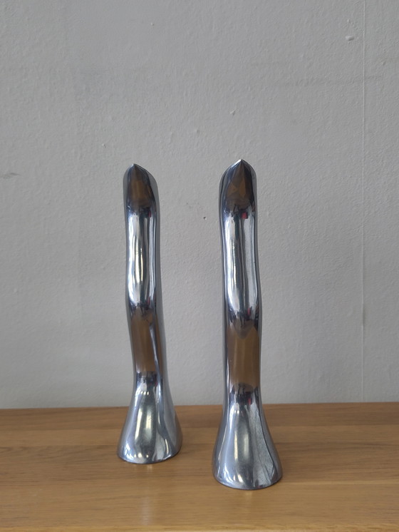 Image 1 of 2x vintage iKEA candlestick Anatomi Anna Everlund 
