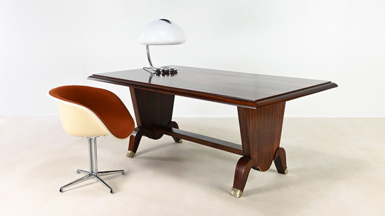 Image 1 of Table de salle à manger Art Déco en bois de rose, France, C.1930