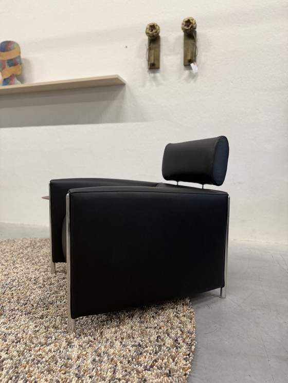 Image 1 of Leolux Goncharov Sessel, schwarzes Leder