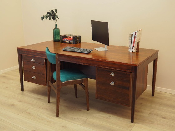 Image 1 of Escritorio Diplomat de palisandro, diseño danés, década de 1970, diseñador: Finn Juhl, fabricante: France & Son