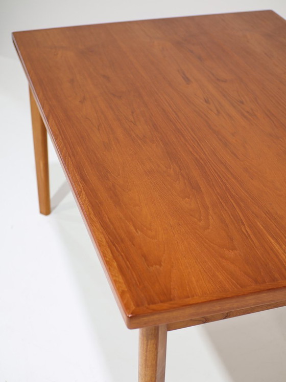 Image 1 of Uitschuifbare eettafel rechthoekig teak Deens vintage
