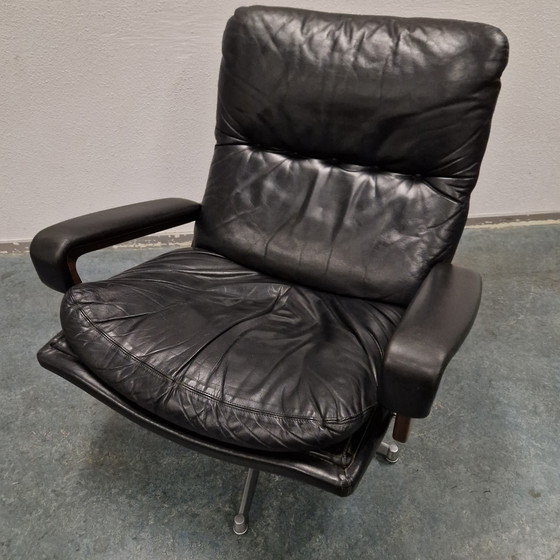 Image 1 of Strassle Vintage leather armchair swivel chair swivel chair