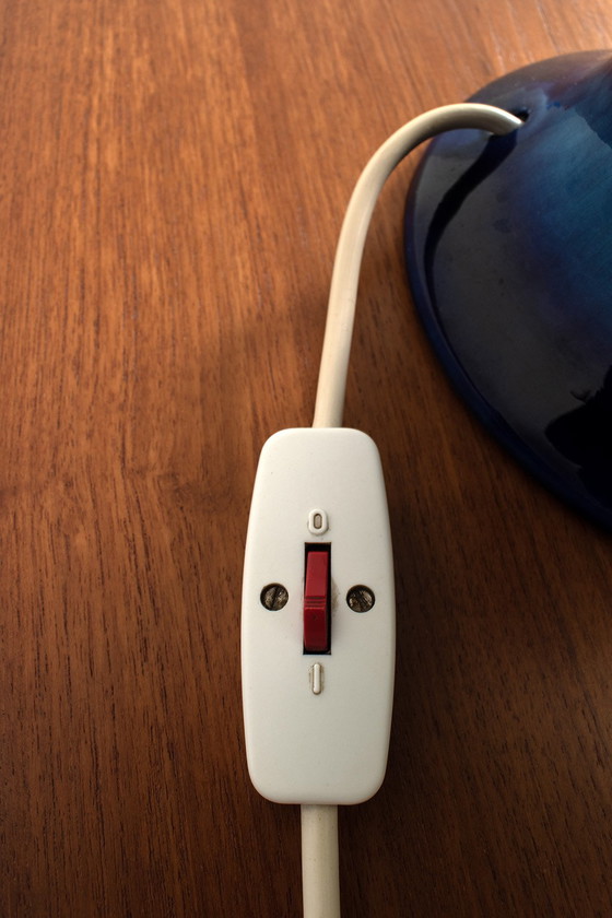 Image 1 of Blauw keramieken lamp