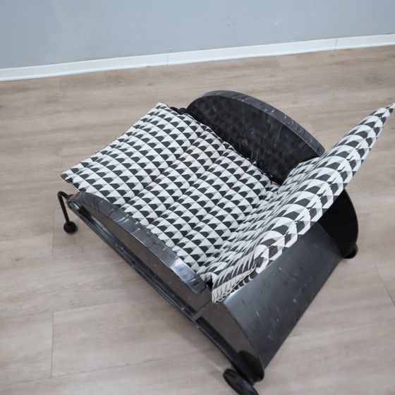 Zeldzame Vintage Kartell Anna Castelli Fauteuil Met Dubbele Hoes Jaren 80 – Textile (photo 8 of 16)