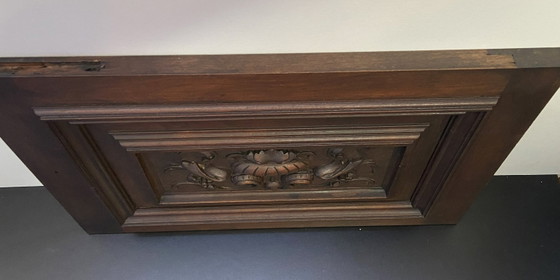 Élément Architectural Français Panneau Bois Massif Sculpté Mobilier 1900 Antik – Décorations murales, Wood (photo 7 of 10)