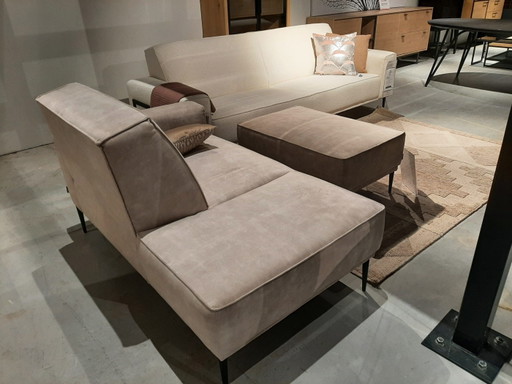 Canapé 3,5 places Puglia avec repose-pieds et divan