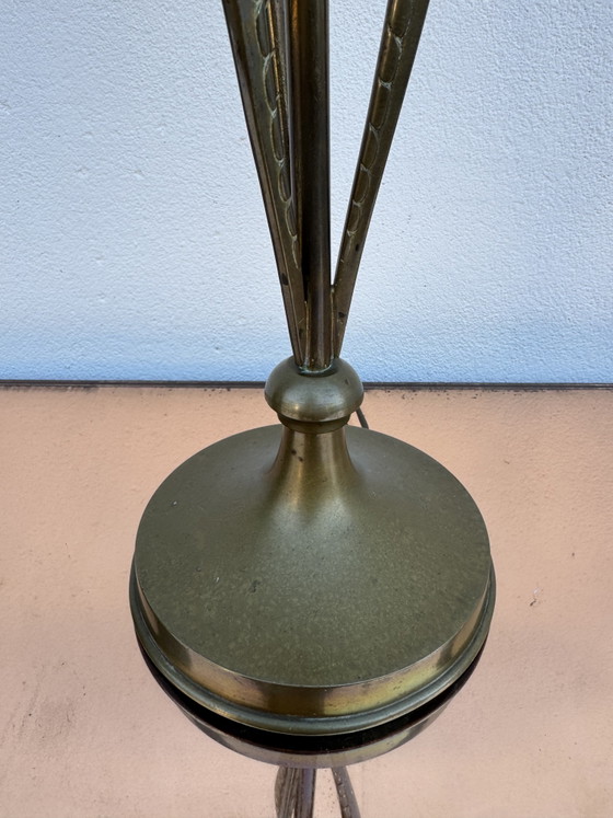 Lámpara Art Déco de bronce y cristal de Clichy – Lámparas de mesa, Bronze, Glass (photo 9 of 15)