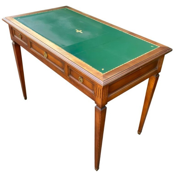 Image 1 of Louis XVI style extendable desk with extensions and 3 drawers