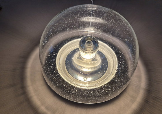 Image 1 of Glashütte Limburg 2921 Bubble-Glass Wall Lamp, E27, Ø 29 cm, Halo Effect Vintage.