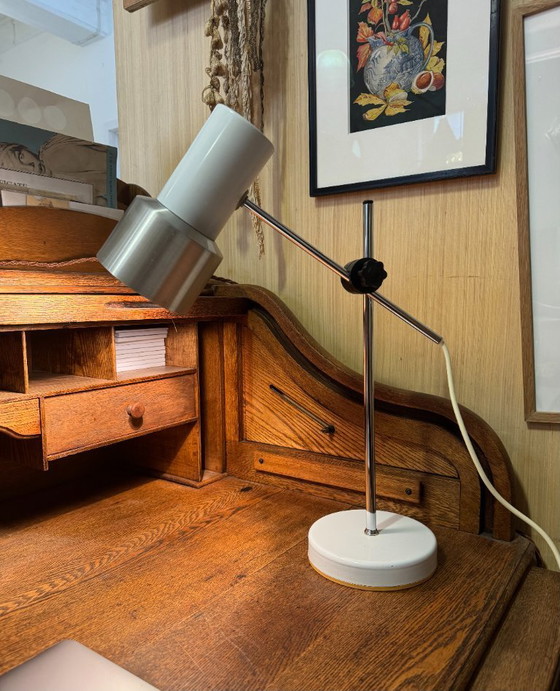 Image 1 of Vintage Italian White Desk Lamp by Prova