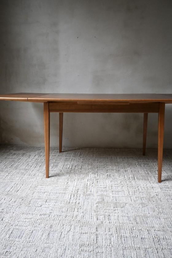 Tavolo da pranzo allungabile vintage anni '60 impiallacciatura in teak, Tavoli da pranzo, Legno, Marrone (foto 4 di 15)