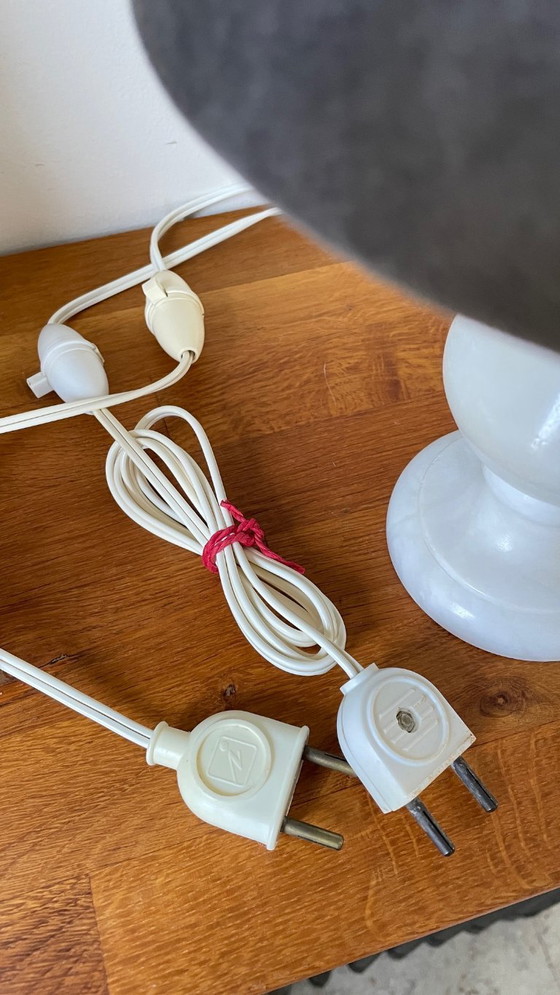 Image 1 of Pair of Vintage Alabaster Lamps