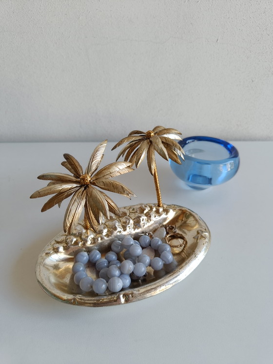 Vintage Palm Tree Jewellery Tray – Hollywood Regency, 1970s/80s – Decorative Objects, Metal (photo 3 of 10)