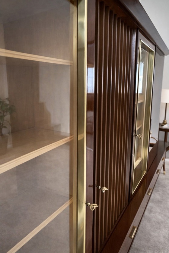 Image 1 of Vetrina espositiva vintage GSL Furniture Factory Serie II n. 97 – Credenza in stile Mid-Century Modern anni '60