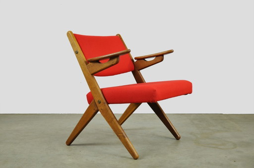 Sillón clásico danés vintage de Arne Hovmand Olsen en roble, años 60
