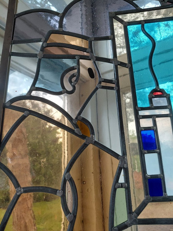 Image 1 of UNIQUE! Stained glass window by Joost Swarte