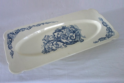 Große Terre de Fer Clairefontaine Renaissance-Platte aus dem 19. Jahrhundert