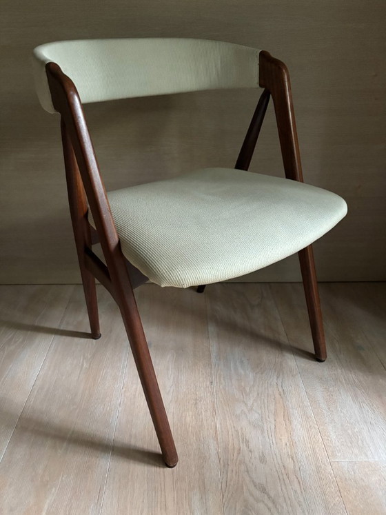 6 Originele Deense Vintage Stoelen van Thomas Harlev (Nr 205, Farstrup Mobelfabrik) – Eetkamerstoelen, Wood (photo 6 of 9)
