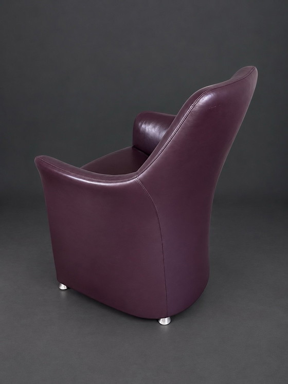 Leolux Lirio eetkamerstoel, Eetkamerstoelen, Leer, Paars (foto 5 van 6)