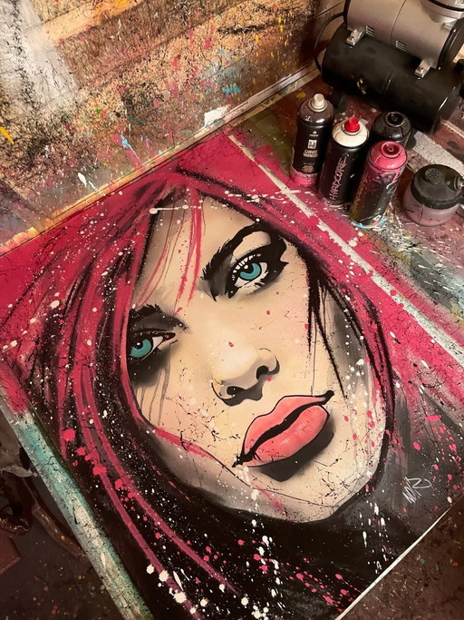 NO1R Visualart - Elysia, blushing enigma - Artist canvas