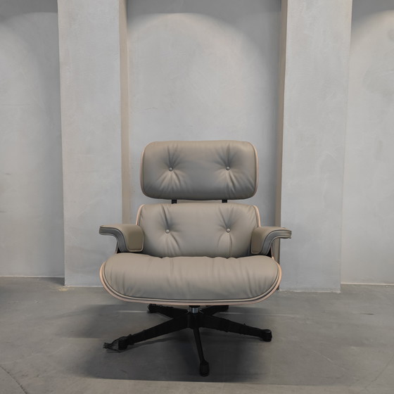 Image 1 of Vitra Eames Lounge Chair incl. Ottoman - Palissandro - Pelle Sabbia Scuro