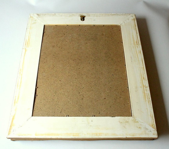 Image 1 of Miroir mural en bois - verre miroir - vintage