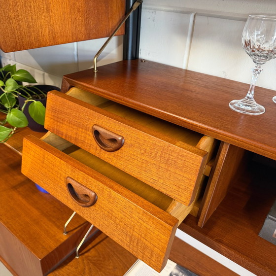 Vintage Wall cabinet •Louis van Teeffelen• – Wood, Brass (photo 15 of 15)