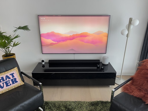 Mueble TV Alto Brillo Negro