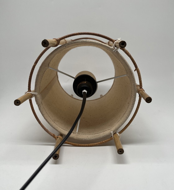 Image 1 of Vintage bamboo table lamp – French Mid-Century – in the style of Louis Sognot