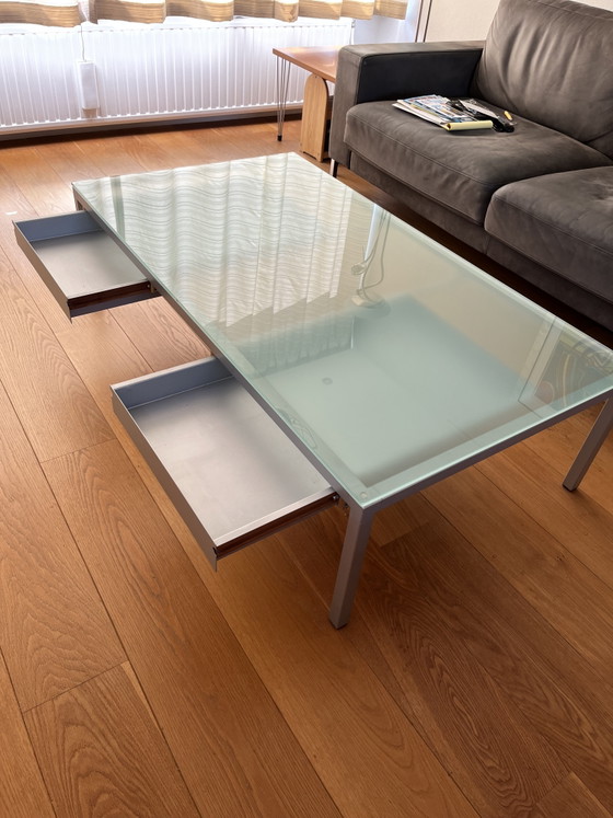 Image 1 of Table basse Desalto Helsinki Design | Verre dépoli et Gris Arctique