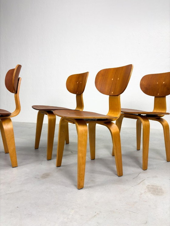 Image 1 of Set Pastoe SB02 Dining Room Chairs by Cees Braakman