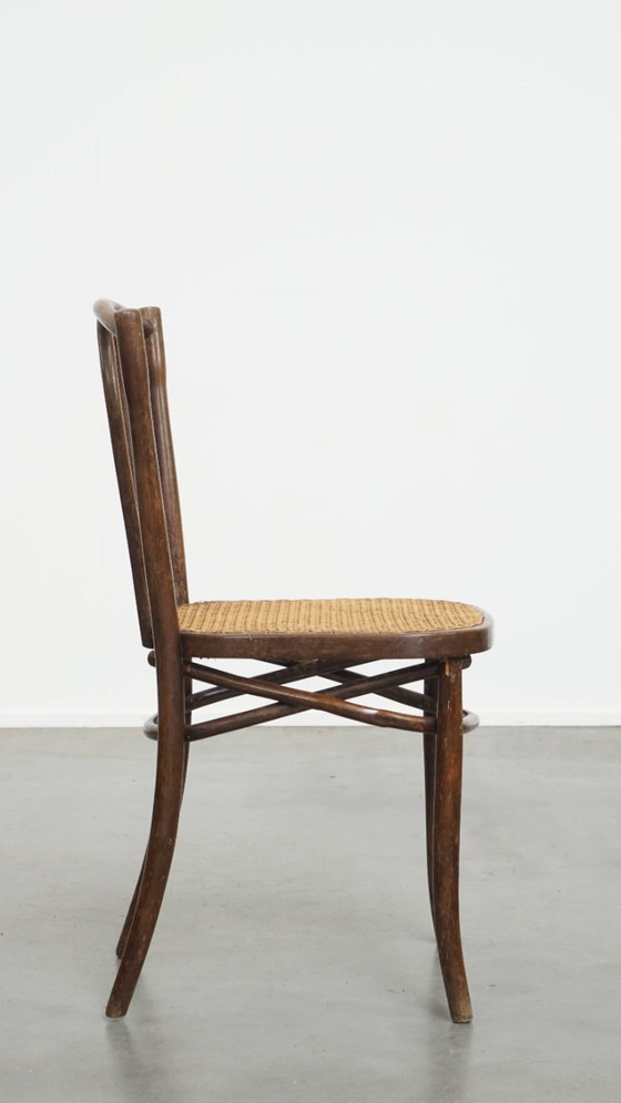 Image 1 of Bistrostuhl im Thonet-Stil mit Geflechtsitz