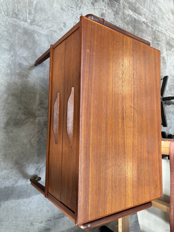 Image 1 of Vintage Danish Mid-Century Teak Sewing Cabinet/Chest