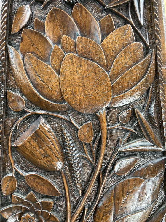 Image 1 of Arts And Crafts Hand Carved Pedestal, England, 1880S