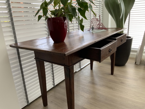 Image 1 of Antique Spanish wooden (console) table.