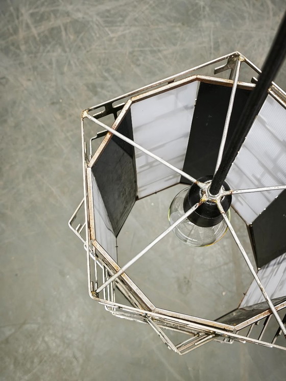 Image 1 of Lampada a sospensione geometrica ceca in cromo, metà del XX secolo, anni '60