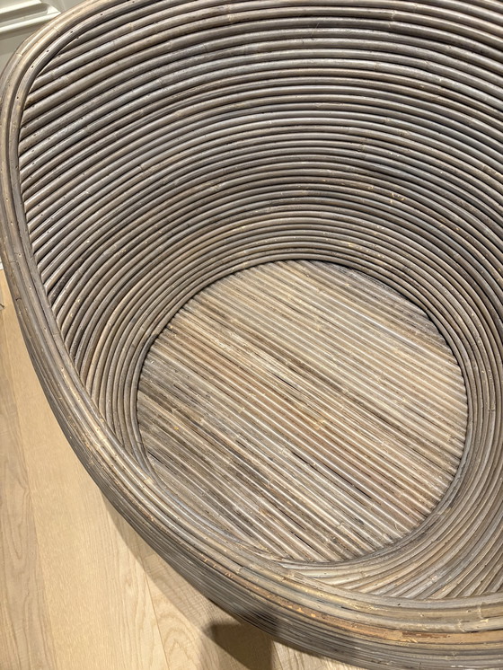 Image 1 of Vintage Rattan Egg Chair / Pod Chair – 60s/70s style, rare light finish